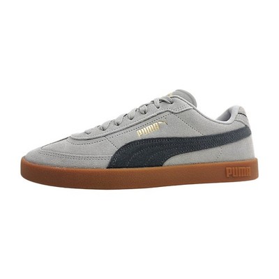 Puma Club II Era Suede  Herren Sneaker sportlicher Schnürer Grau Freizeit