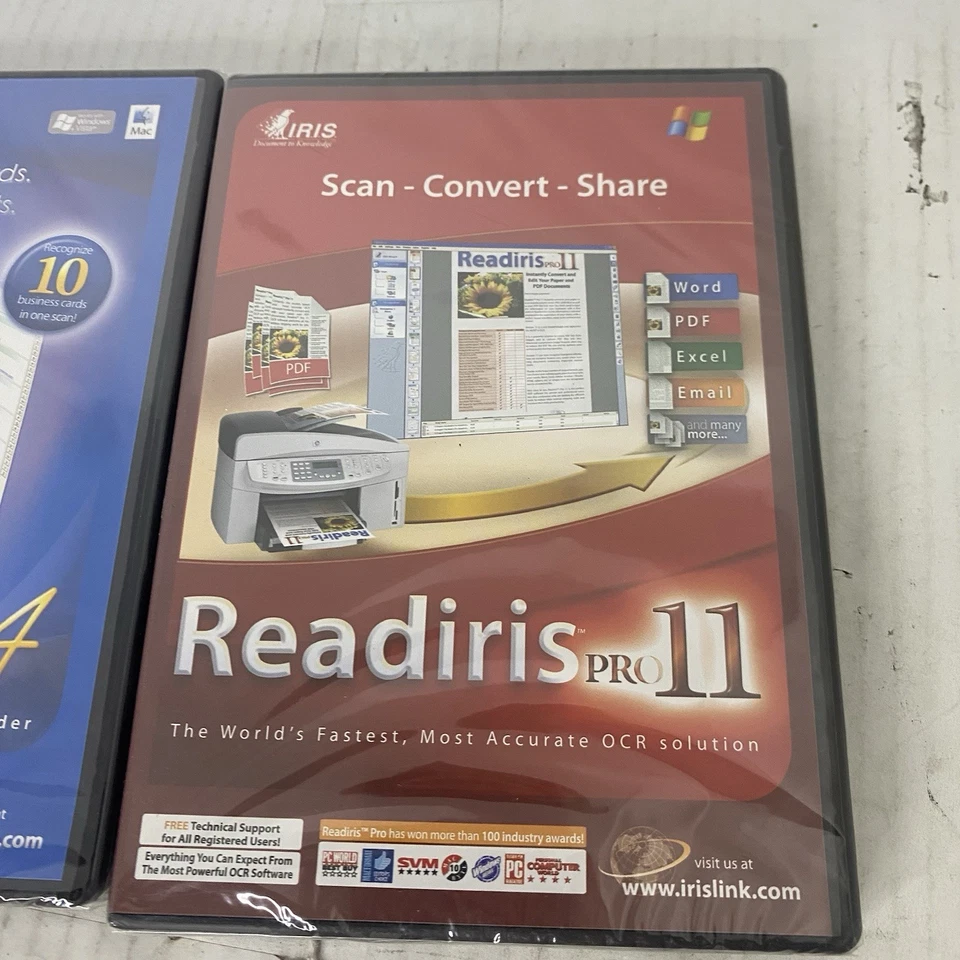 Iris Scan Convert Share Readiris Pro 11 & Iris Cardiris Pro 4 Brand New Sealed - Image 2 of 4