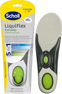 Scholl LiquiFlex Komforteinlegesohlen Everyday Polsterung Memory Foam Paar L