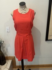 NWT Gap Coral Linen Blend Sleeveless Dress Size 12