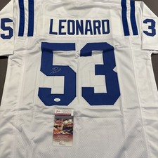 Darius Leonard Autographed Signed XL Custom Colts Jersey-JSA Witnessed