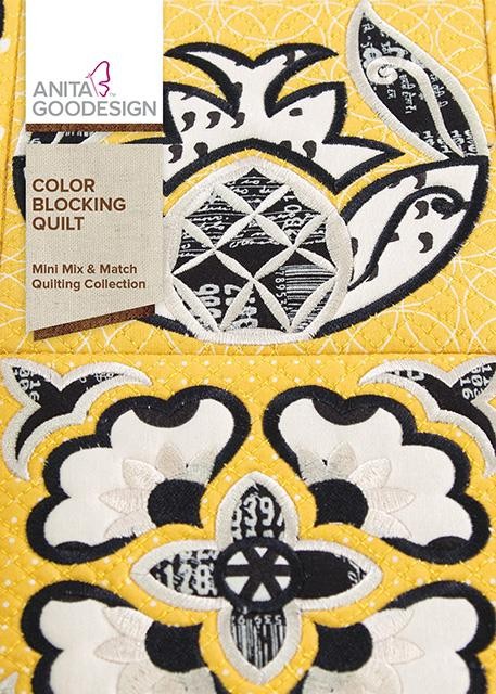 Anita Goodesign Color Blocking Quilt Embroidery Machine Design CD NEW