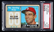 1968 Topps Sporting News All-Stars Tim McCarver #376 PSA 6 (OC) 2d2