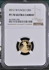 NobleSpirit GOLD 2012 W American Eagle $5 1/10th Oz NGC PF 70 Ultra Cameo