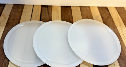 3 each  Vintage Milk Glass Plate by Federal Glass 1940's