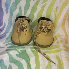 Build A Bear Shoes Tan Lace Up Hiking Work Boots