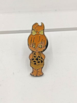 Pin Anstecker Badge Vintage Familie Feuerstein The Flintstones Pebbles