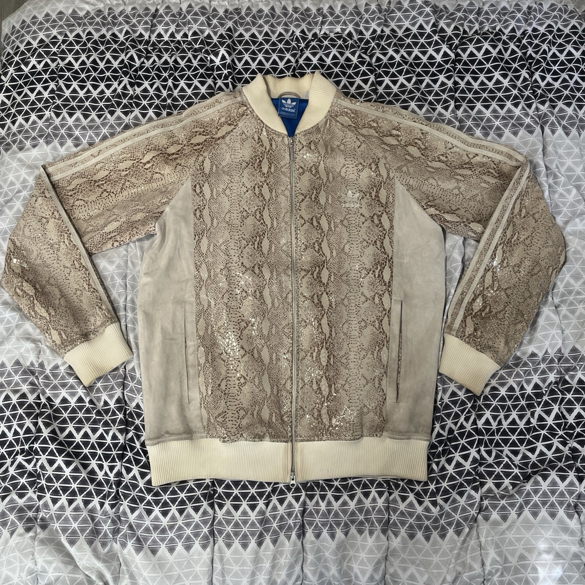 Vintage 80s 90s Adidas Superstar Snake Skin Suede Jacket Track 