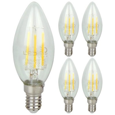 LED line LITE C35 E14 LED Filament Kerzenlampe 4W 480lm 230V 5 Stück