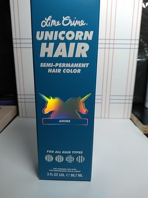 Lime Crime Unicorn Semi-Permanent Hair Color Full Coverage, 3 fl oz, ANIME