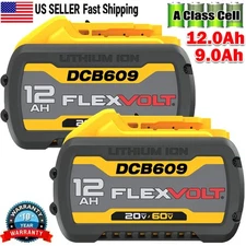 Pack 12.0Ah 9.0Ah For DeWalt FLEXVOLT 20V/60V MAX Battery Li-ion DCB609 DCB612