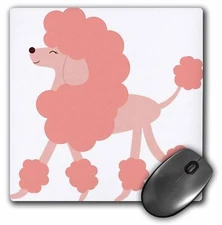 3dRose Cute Pink Poodle MousePad