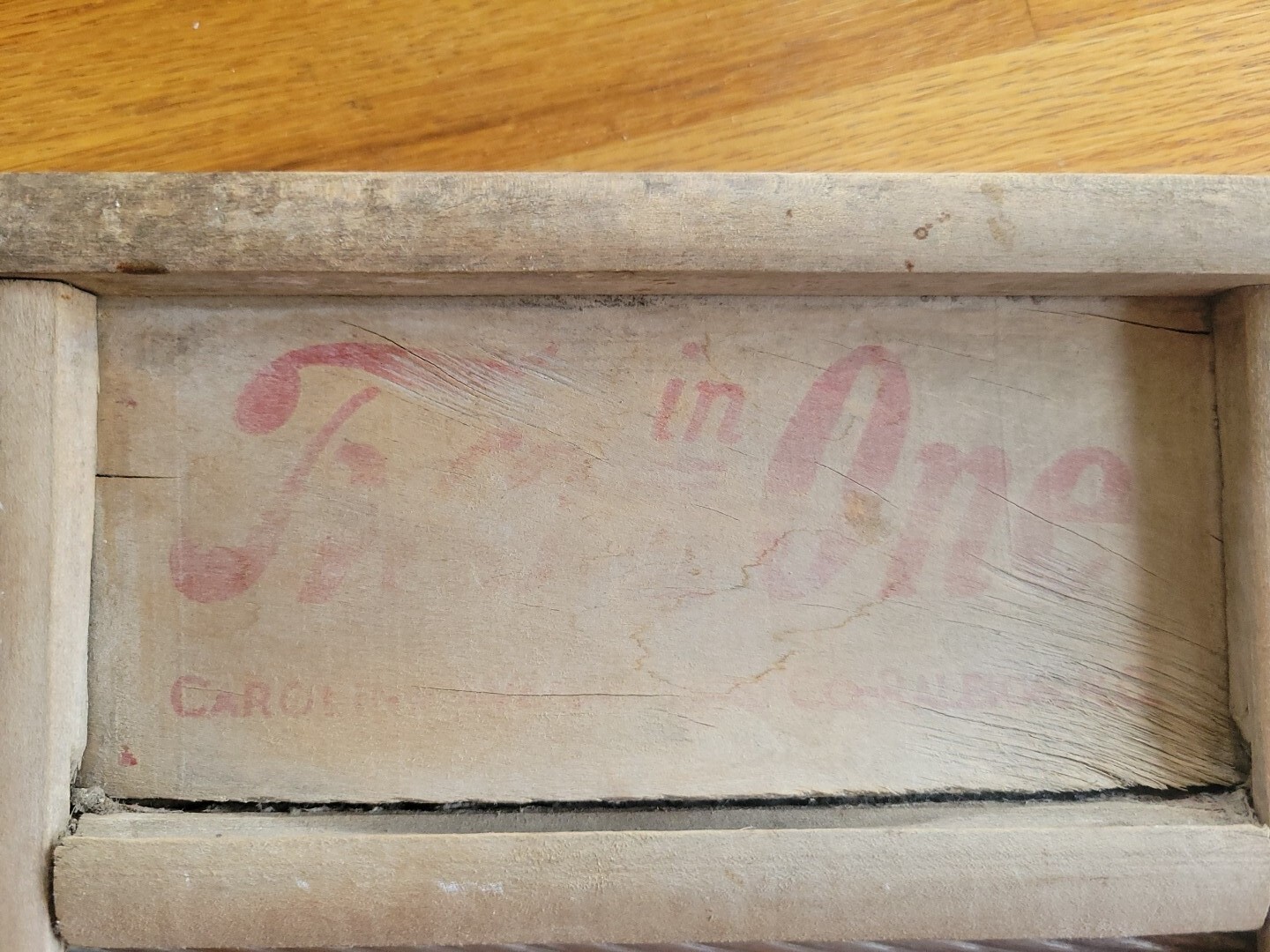 Vintage TWO In ONE Jr. Carolina Washboard Company, Glass Washboard 18