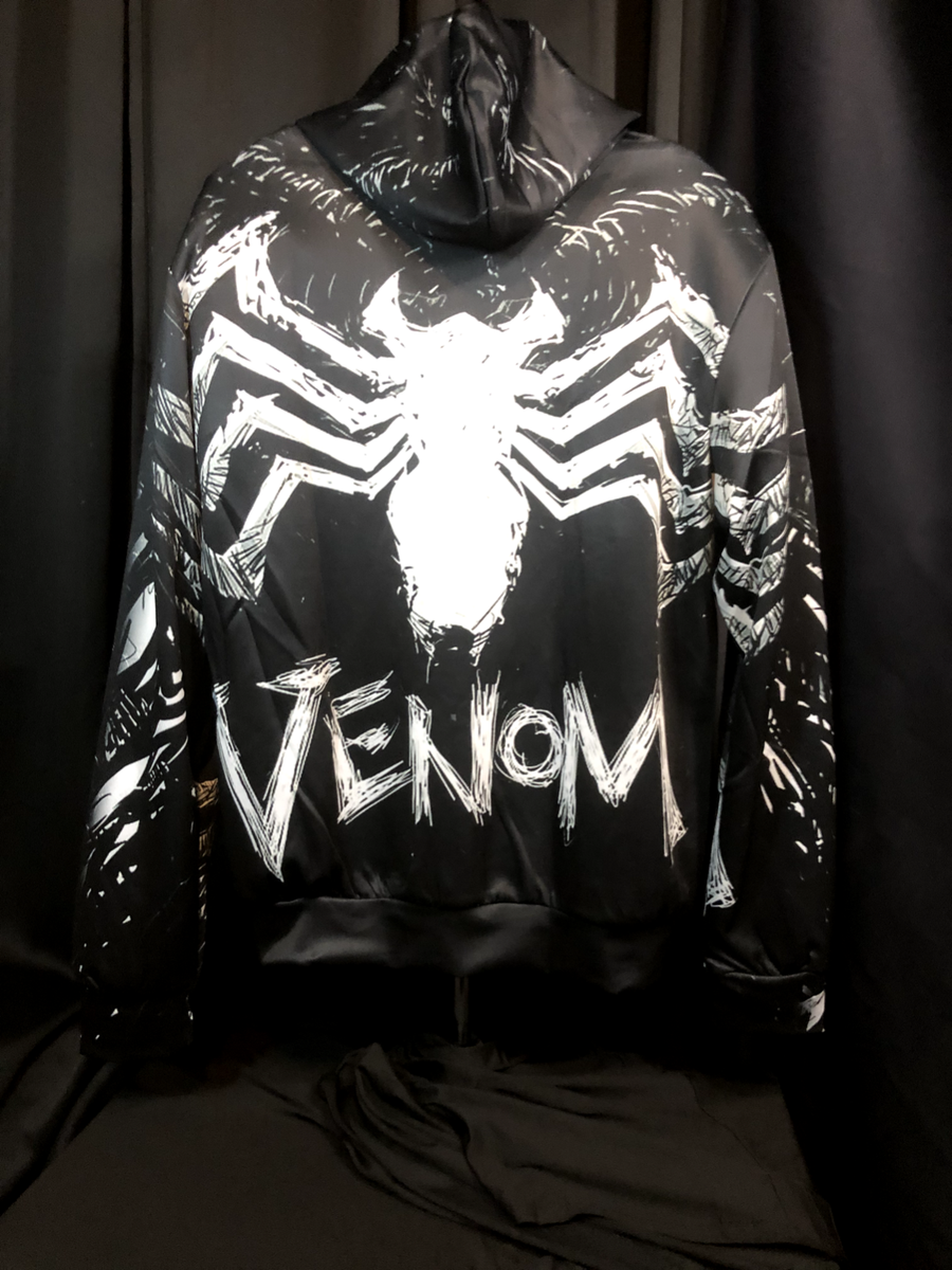 Costume Venom Zipper Hoodie VENOM Zip Up Hoodie 3D Sweatshirt Coat