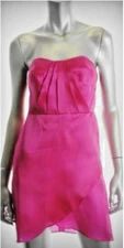 KARA JANX ~ Pink Silk Sweetheart Strapless Tulip Hem Formal Party Dress 10 $315