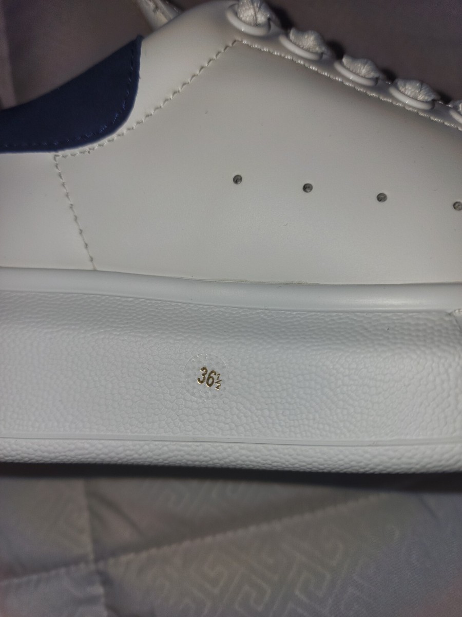 Ladies Alexander McQueen Oversized Sneakers Size 36 1/2 White/Navy