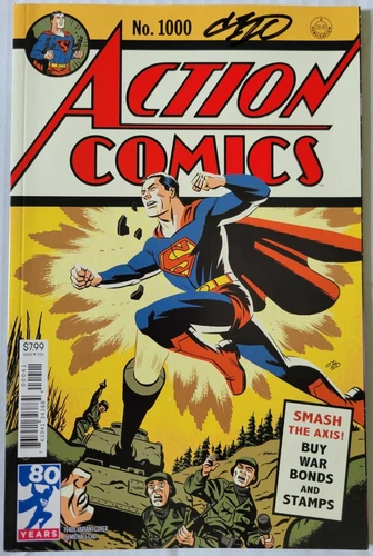 SUPERMAN ACTION COMICS #1000 MICHAEL CHO 1940s VARIANT SIGNED +COA  2018 NM