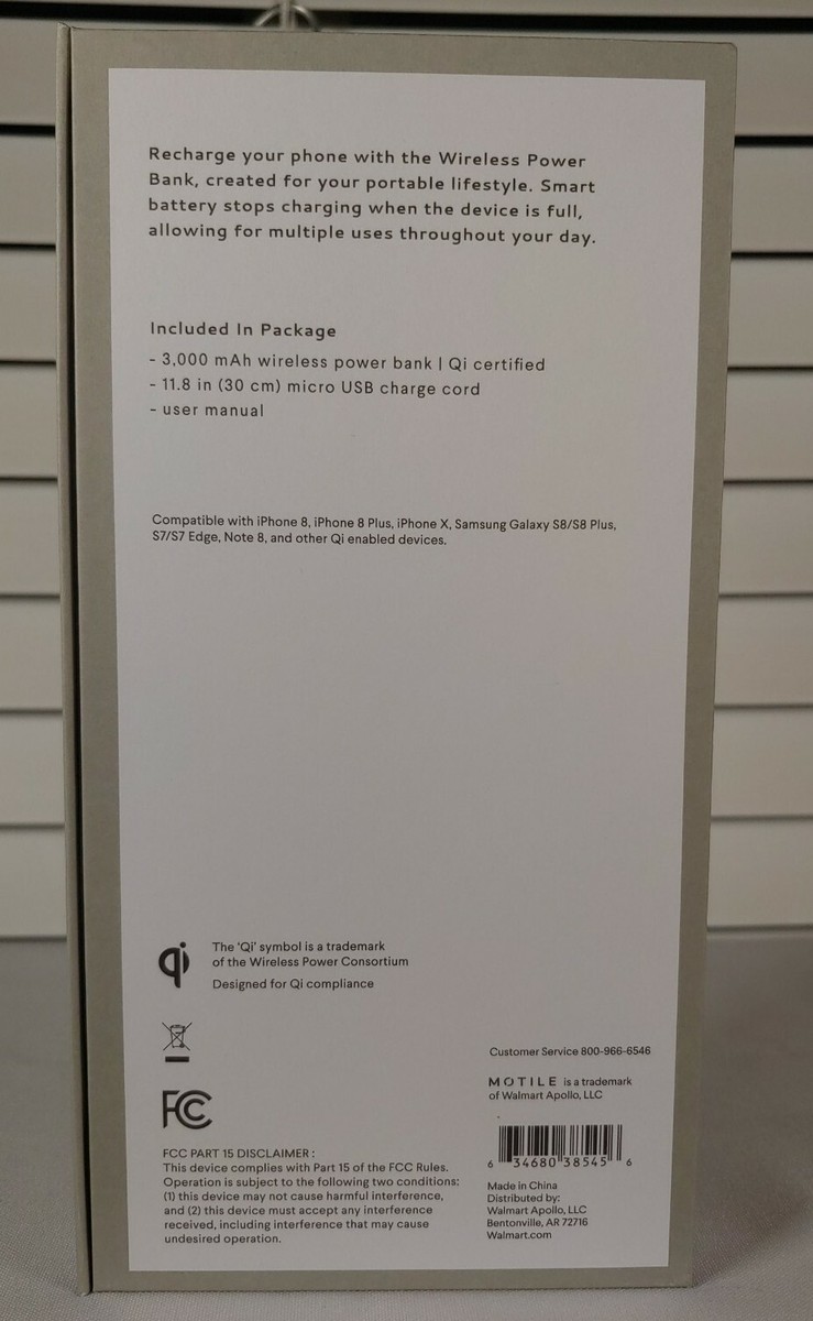 Motile Vegan Leather Designer Commuter Wallet with 3,000 mAh