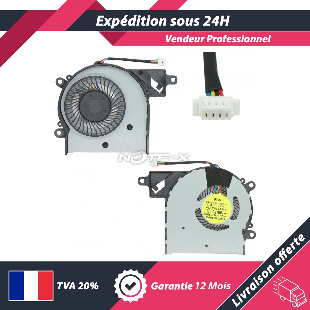 Ventilateur CPU Pour HP Pavilion X360 13-S004NF / 13-S100NF / 13-S103NF - Neuf