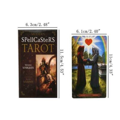 78pcs Modern Spellcaster's Tarot Full English Tarot Cards Deck