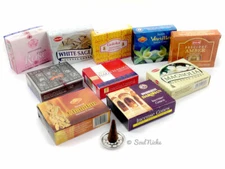 Dhoop Incense Cone Variety Sampler Starter Kit: Asst Set of 10 boxes/100+ Cones