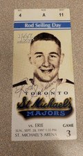 ROD SEILING DAY SIGNED 1997-98 TORONTO ST MICHAEL'S MAJORS TICKET STUB AUTO NHL