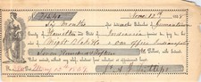 1858 GODESS WOMEN MAIDEN ON CHECK DRAFT RECEI...