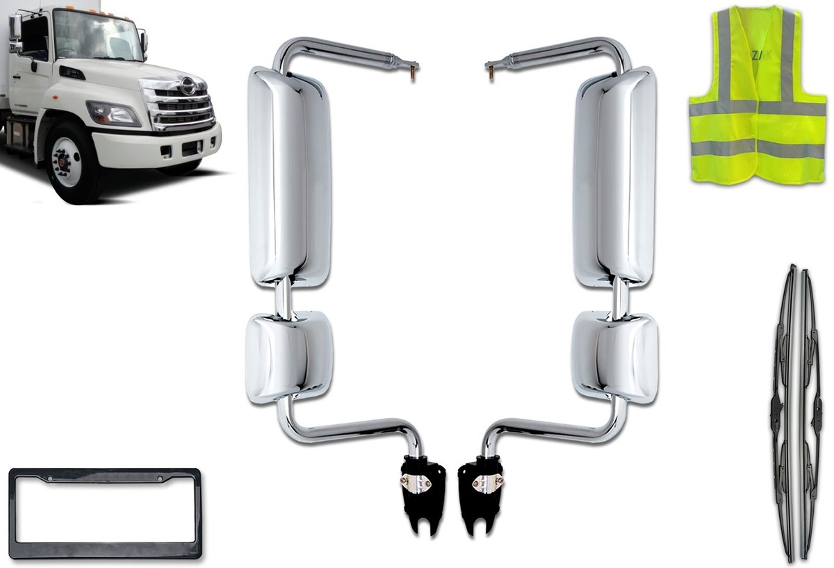 【38 】MIRROR OF SHINZONEミラーオブシンゾーンN3BN3A Hino 238 258 268 338 2008-2021 Door Mirrors Assembly Chrome Right