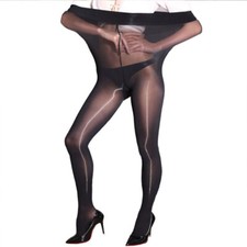 Plus Size Women Shiny Glossy Pantyhose Sheer Stockings Tights 300lbs