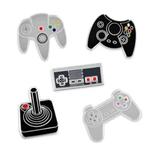 PinMart's Retro Video Gaming Original Controller Enamel Lapel Pin Set