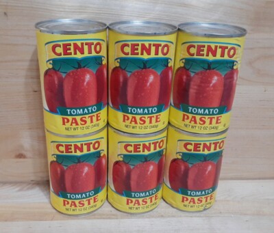 PRICED TO SELL!!! 6 CANS: CENTO TOMATO PASTE plump & vine ripened 12z No gen eng