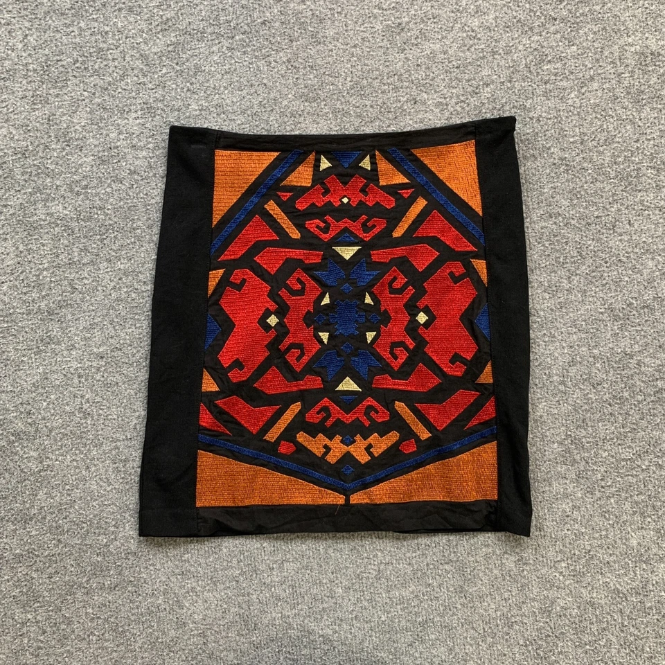 Falda Chelsea y Violeta Mujer S Pequeña Bordada Cremallera Lateral Bohemia Frontal Mini Foto 2 de 4