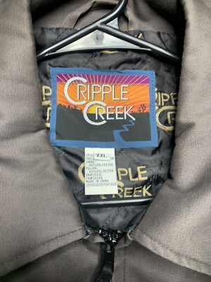 Cripple Creek Mens Aztec Print 90s Vintage Grey Black Zip Jacket