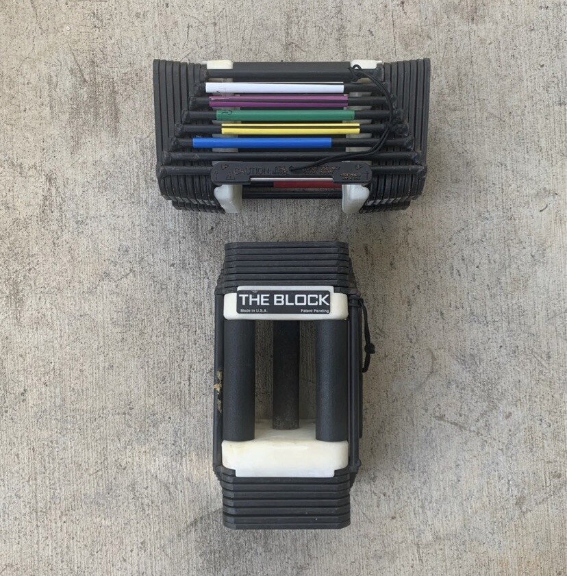 PowerBlock Adjustable Dumbbellls (45 lbs each) | eBay