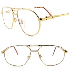 True Vintage Hip Hop Night Clubbing Mens Womens Clear Lens Gold Square Glasses