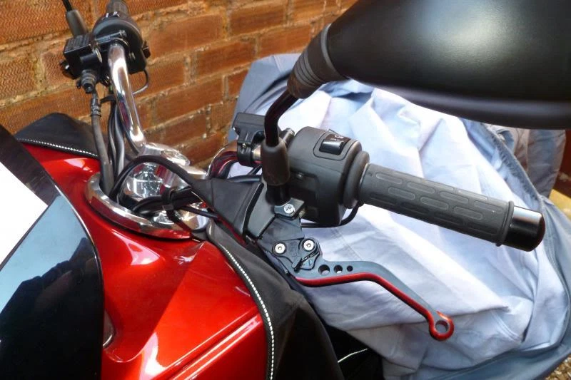 Palancas de embrague de freno cortas ajustables mezcla colores para Kawasaki Suzuki Yamaha Honda Foto 4 de 4