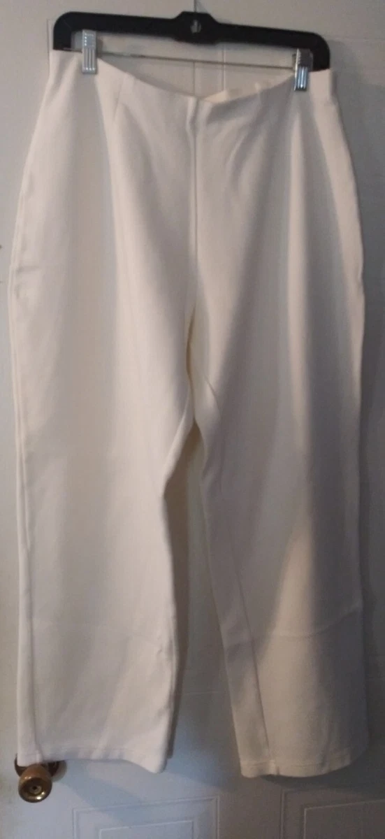 Ladies Liz Claiborne Pull On Pants Size L Winter White eBay