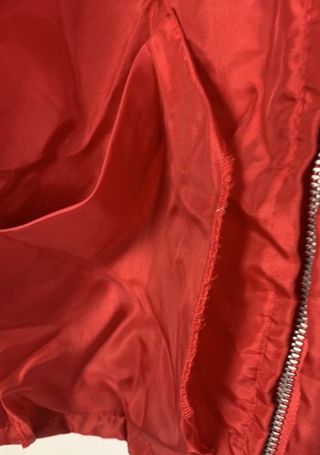 VTG Kent Jacket Promo Red Full Zip Men's Large Wiman Coat USA 70s 80s - Picture 7 of 7