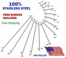 Stainless Steel Kitchen Cabinet Drawer Handles Pull hardware Diameter ½” 12mm