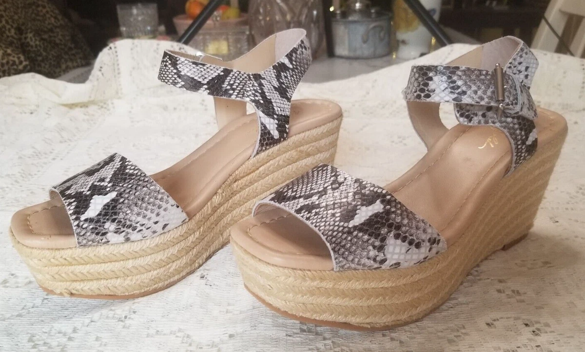 Snake skin wedge heels new arrivals