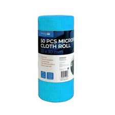 Microfibre Tear-Off Cloth Roll 50 pcs Car Home Garden Cleaning *BLUE*