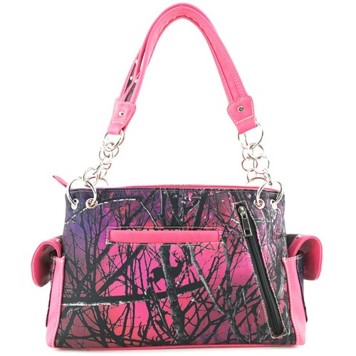 Camouflage Western Camo Rhinestone Angel Winged Cross Conceal Carry Purse Wallet - Picture 35 of 42