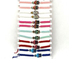 Adjustable Bracelets with a Colorful Abstract Owl Design - Choose Color