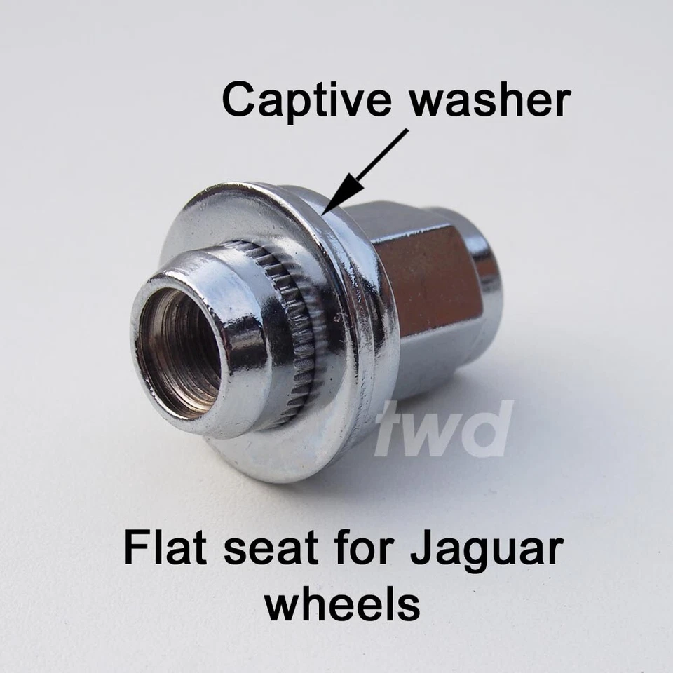 20x ALLOY WHEEL NUTS JAGUAR (M12X1.5) OE-FIT CHROME LUG BOLT STUD SOLID QUALITY - Image 3 of 4