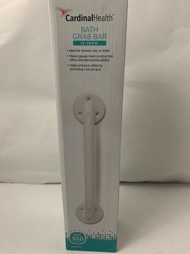 NEW Cardinal Health 12 Inch Shower Tub Toilet Bath Grab Bar 300LB Capacity White - Picture 2 of 9