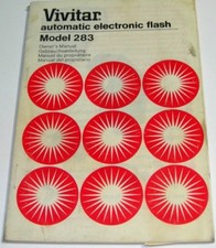 VIVITAR AUTOMATIC ELECTRONIC FLASH MODEL 283 OWNERS MANUAL