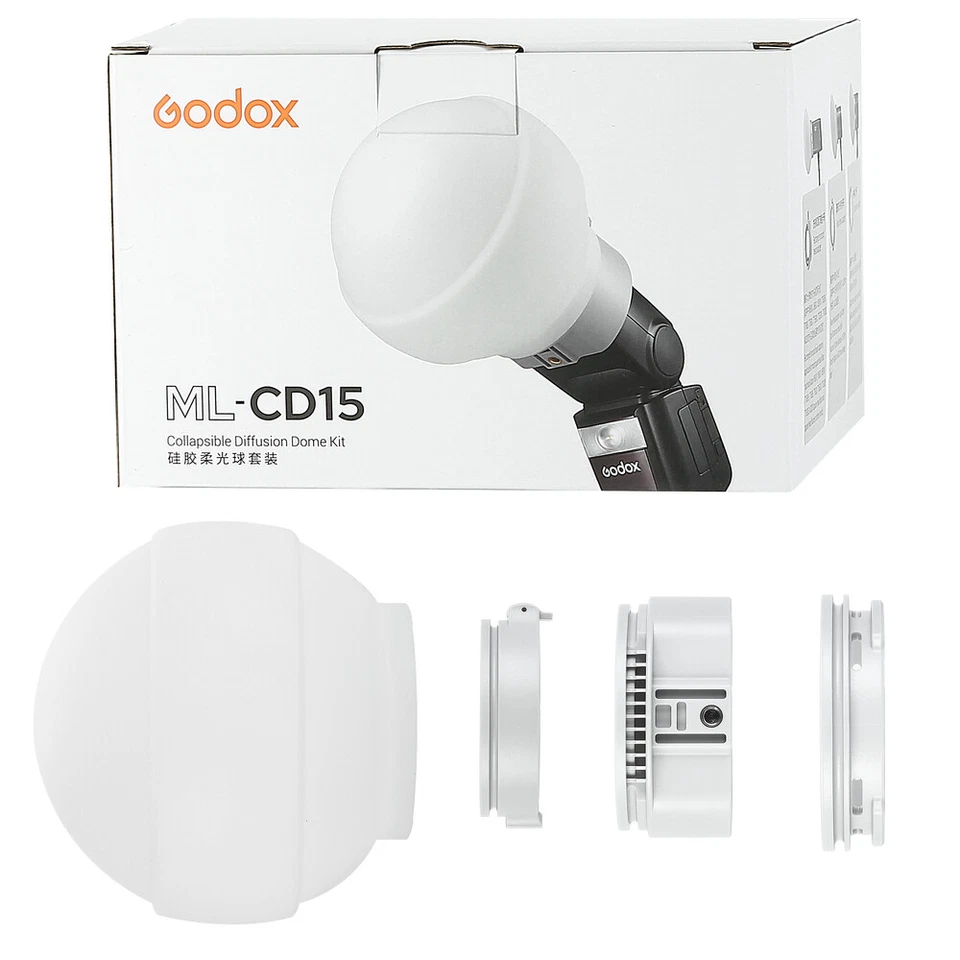 Godox ML-CD15 Collapsible Diffuser Dome Kit Fr ML30 V1 V860III AD200 AD400PRO - Image 4 of 4
