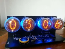 IN-4 NIXIE TUBES clock with blue backlight 4-tubes