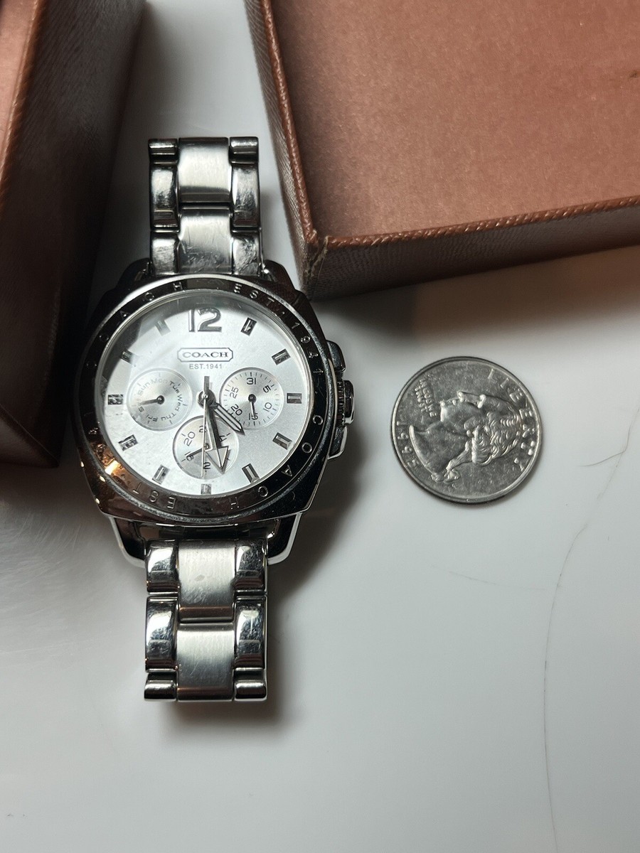 時計 COACH LADIES CA.120 WITH BOX AND PAPERS Coach Ca.43.3.14.04444 Quartz Watch Wristwatch Stainless