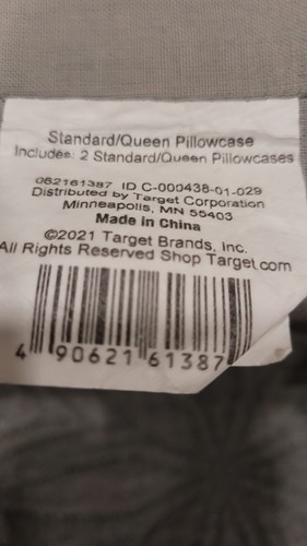 Threshold Linen Blend Pillowcase Set (Standard) Seagull, New - Picture 3 of 3